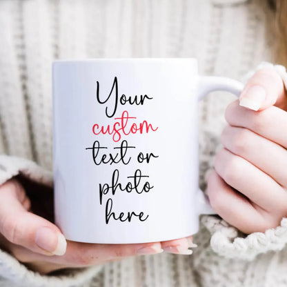 Personalized Photo Mug with Custom Text