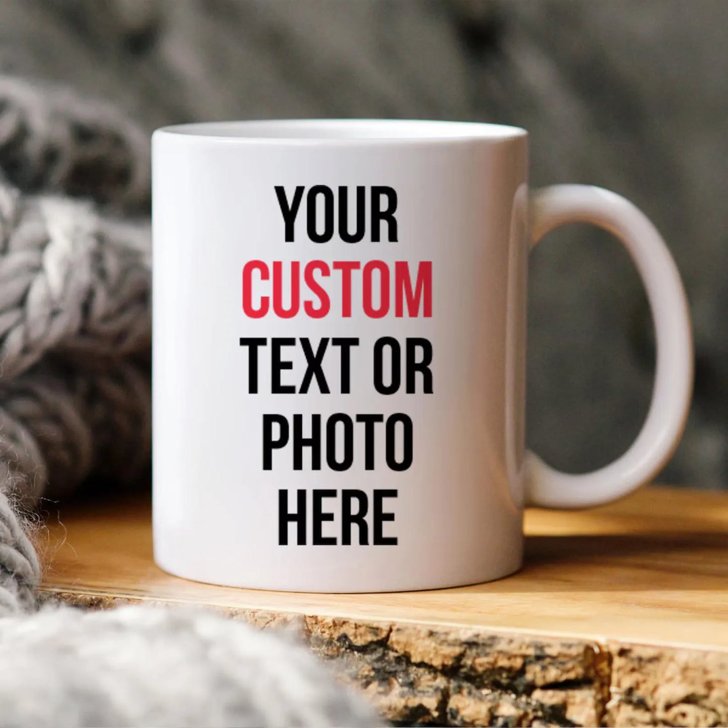 Personalized Photo Mug with Custom Text
