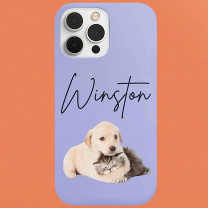 Personalized Pet Portrait Phone Case – Custom Dog & Cat Art