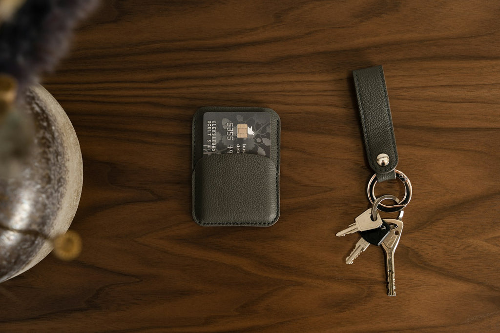 Engraved leather keychain placeholder