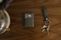 Engraved leather keychain placeholder